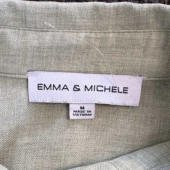 NWT Emma & Michele Green Women's Shirt Dress Size Medium - Picture 5 of 7